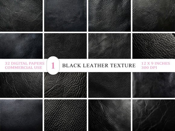 Black Leather Texture Background Bundle: Elevate Your Design Projects
