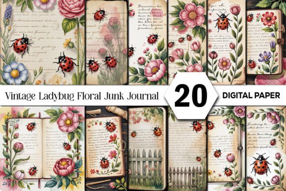 Charming Garden Aesthetics: The Vintage Ladybug Journal