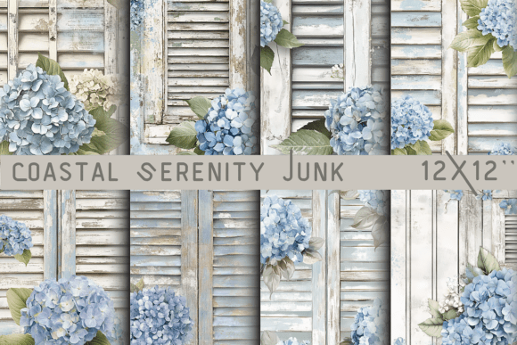 Coastal Serenity Junk Journal Wallpaper for Calm Design