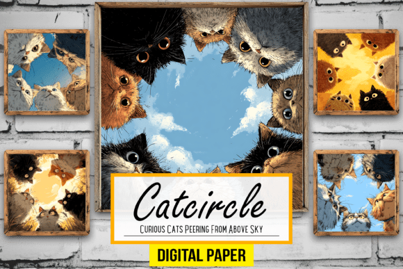 Curious Cats Peering from Above: A Sky Arts Background Guide