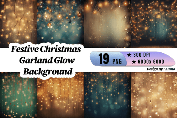 Festive Christmas Garland Glow: Luminous Holiday Design