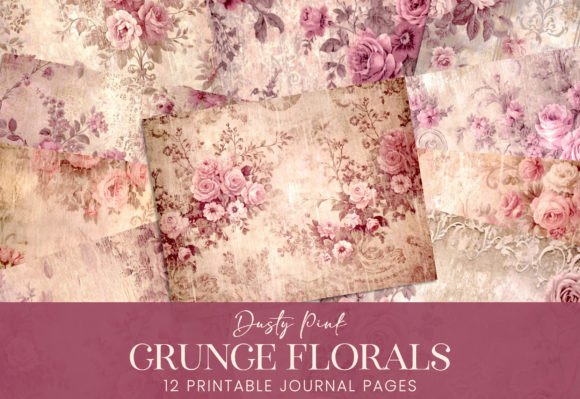 Grunge Florals Dusty Pink Mauve Pages: A Designer's Guide to This Versatile Asset