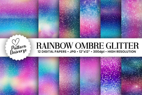 Infuse Your Projects with Vibrant Rainbow Ombre Glitter