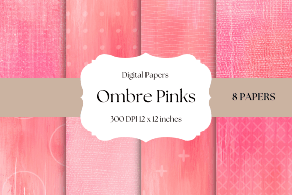 Ombré Pink Digital Papers: A Watercolor Design Essential