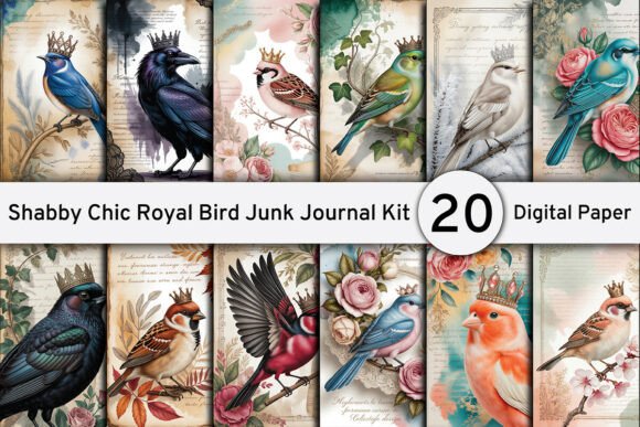Shabby Chic Royal Bird Junk Journal Kit: A Designer's Delight