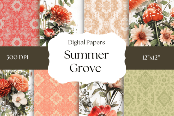 Summer Grove Digital Papers: A Nature-Inspired Palette for Modern Design
