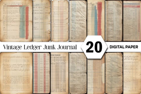 Timeless Texture: Unleashing Creativity with Vintage Ledger Backgrounds