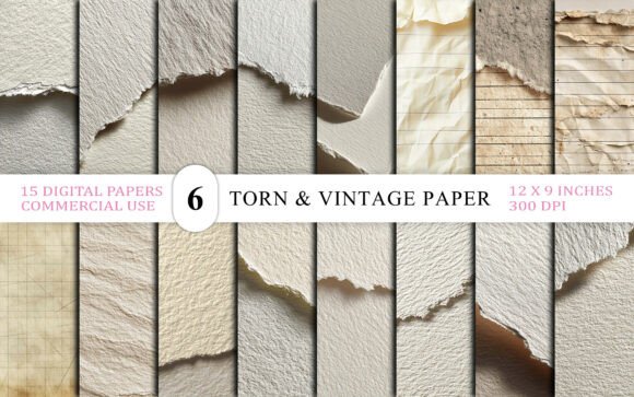 Torn Paper Texture Bundle: A Designer's Toolkit for Authentic Character