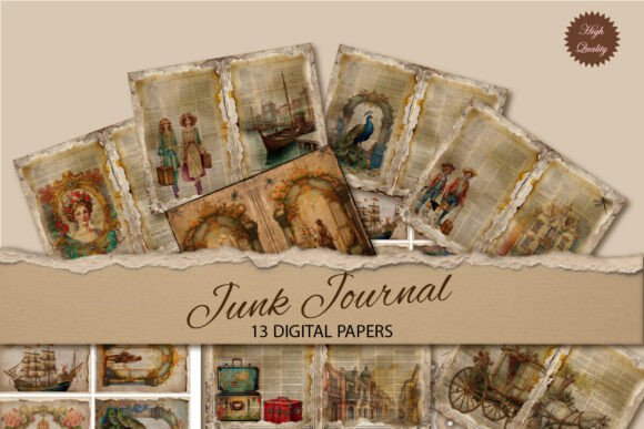 Travel Vintage Junk Journal Paper: A Designer's Asset