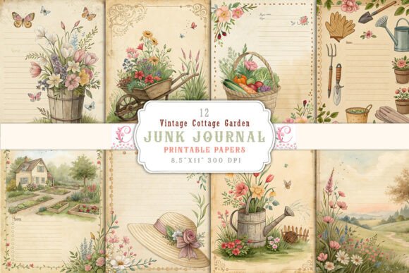 Unveiling the Vintage Cottage Garden Junk Journal Page Collection