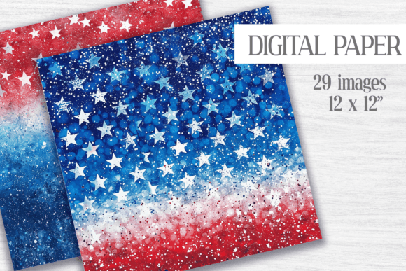 USA Patriotic Glitter: A Sparkling Design Asset