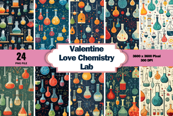 Valentine Love Chemistry Lab Backgrounds: A Creative Fusion