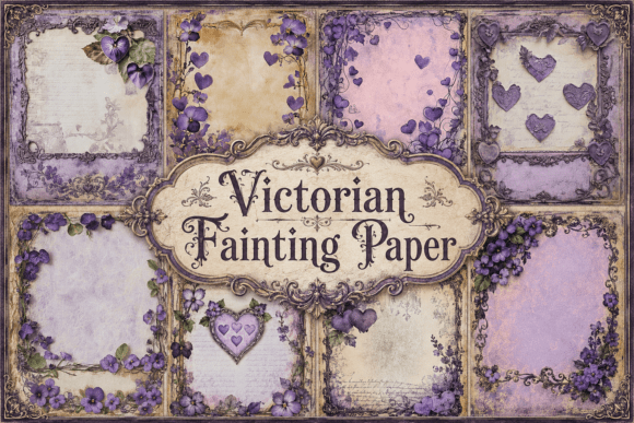 Victorian Fainting Paper: A Dramatic Digital Asset