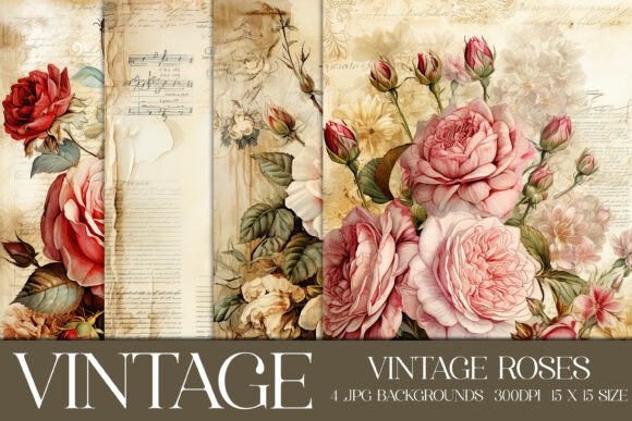 Vintage Floral Scrapbook Papers, S15: A Designer's Guide